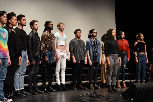 Students singing at MLK Day event